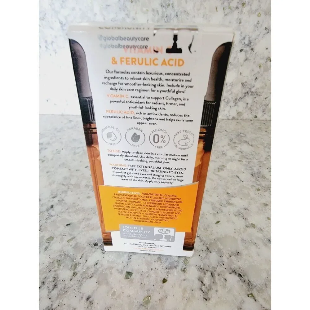 Skin Aid Medics Vitamin‎ C Ferulic Acid Brightening Serum 2 Fl Oz NEW In BOX